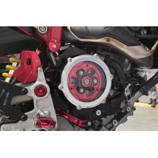 CNC Racing Clear Wet Clutch Cover for the Ducati Hypermotard 698 Mono CNC Racing Clear Wet Clutch Cover for the Ducati Hypermotard 698 Mono